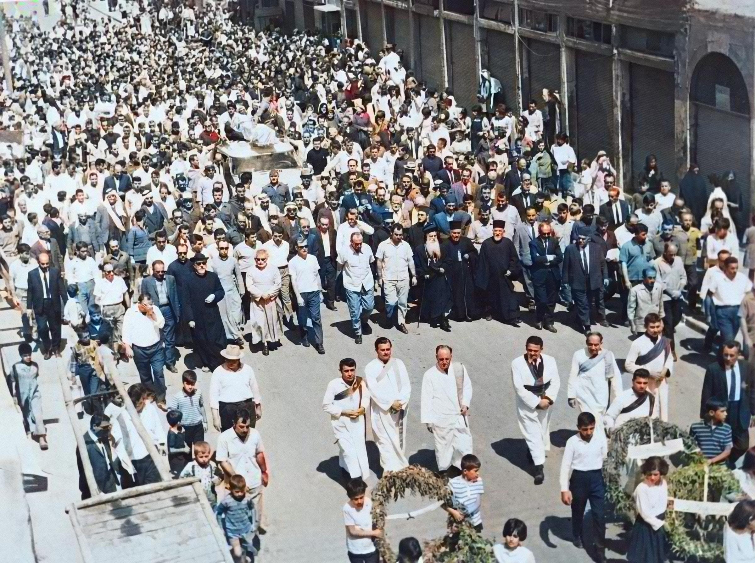 Funeral of Chorepiscopus Elias Gerges Hannoush, Hasakah, 1968