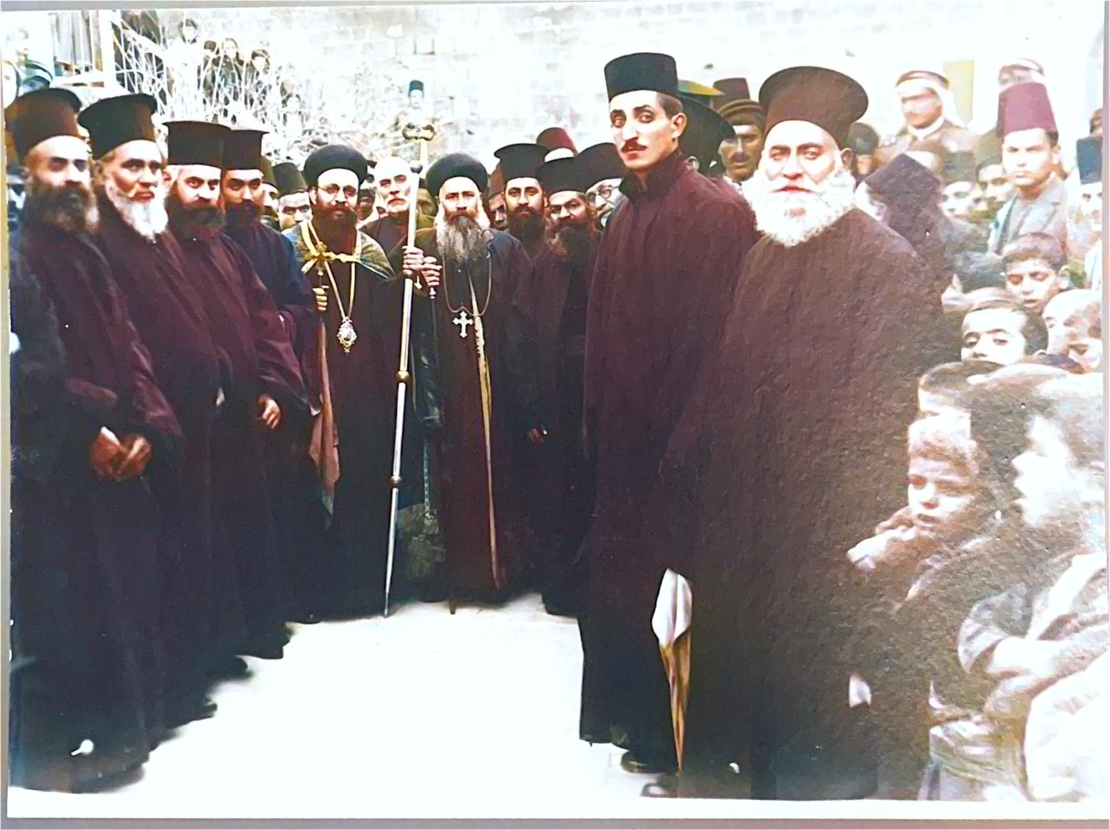 Clergy welcome Aphrem Barsoum back to the Patriarchate at Homs