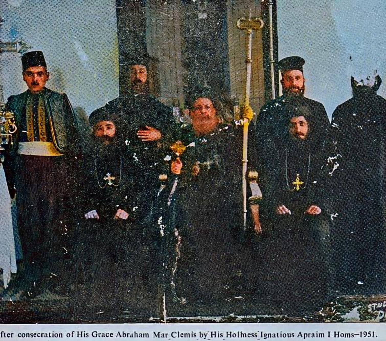 Consecration of Mor Clemis Abraham by Patriarch Aphrem I Barsoum, Homs, 1951