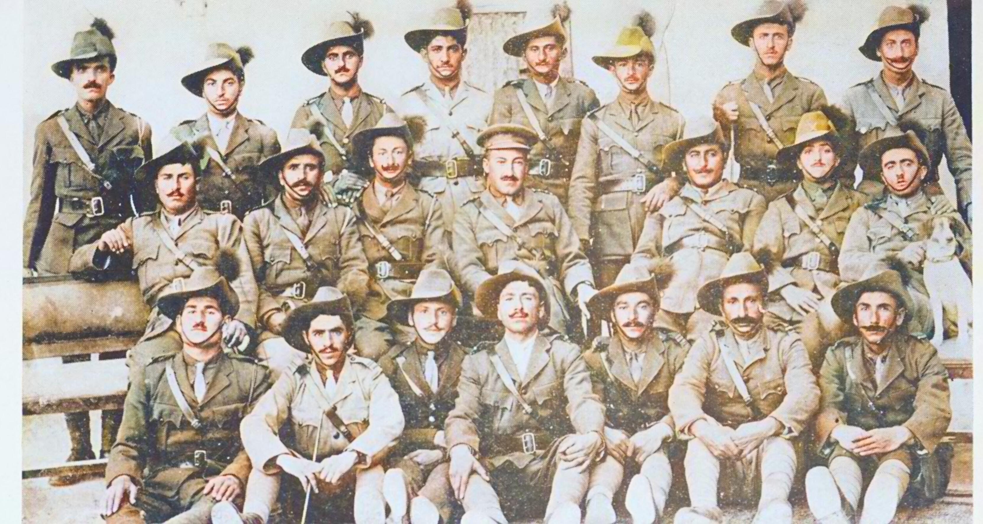 Assyrian officers of the Iraq Levies with David d'Beth Mar Shimun