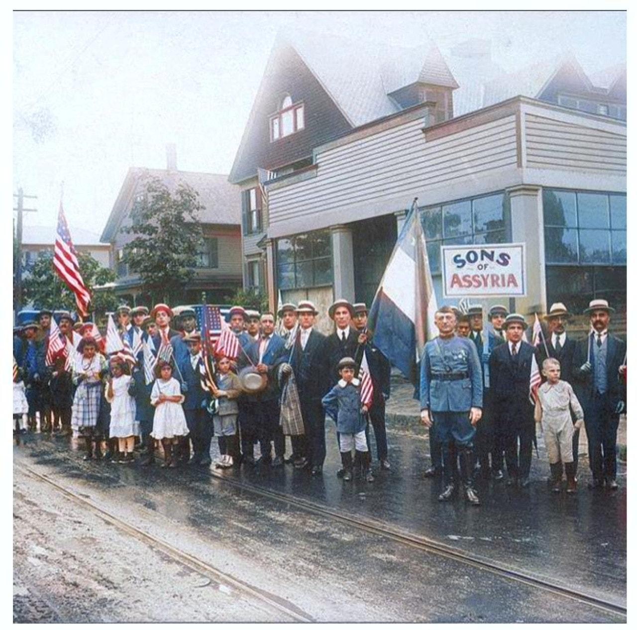 Sons of Assyria on the Fourth of July in Worcester, 1922