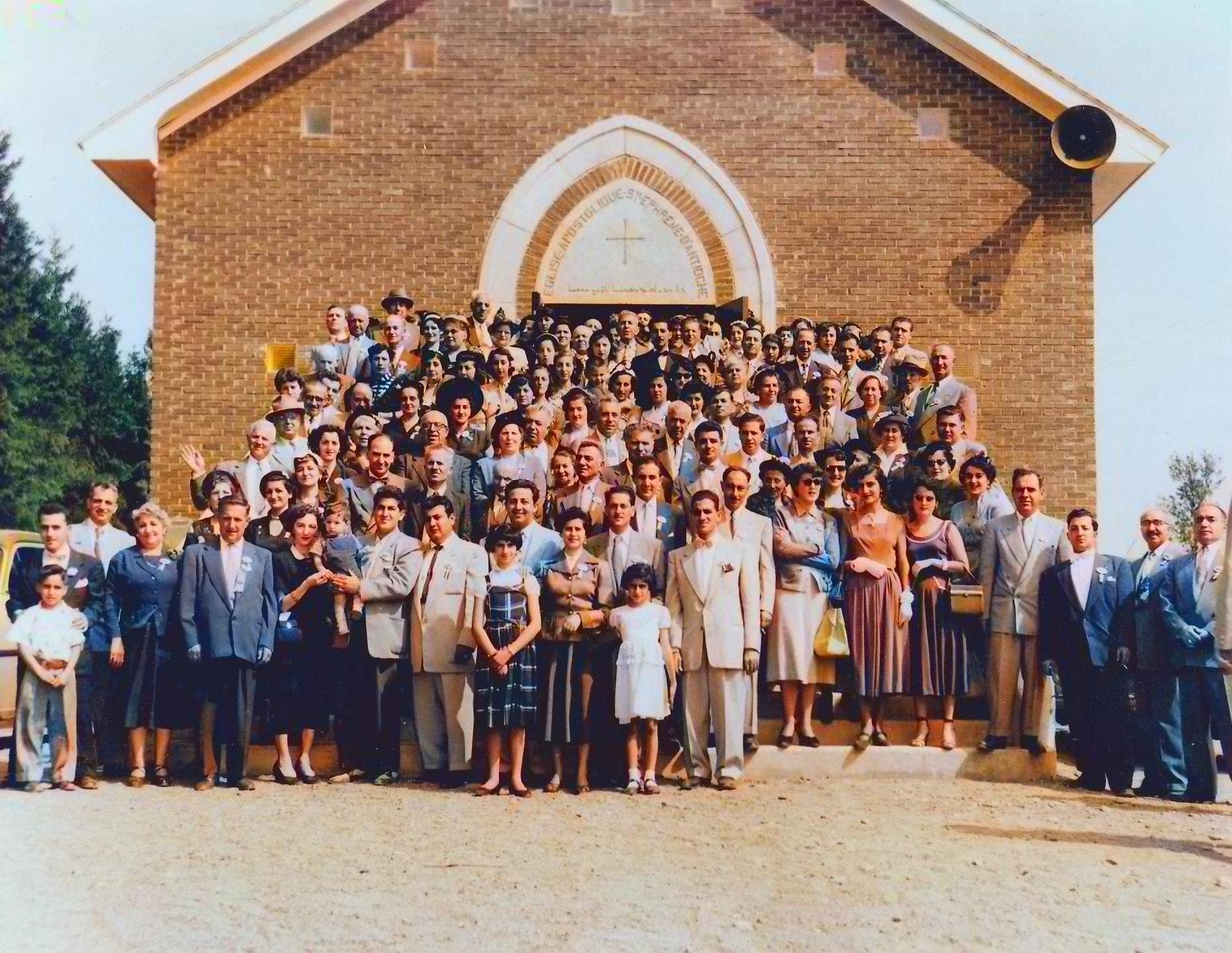 Congregation of St Ephrem's Syriac Orthodox church, Sherbrooke, 1950s