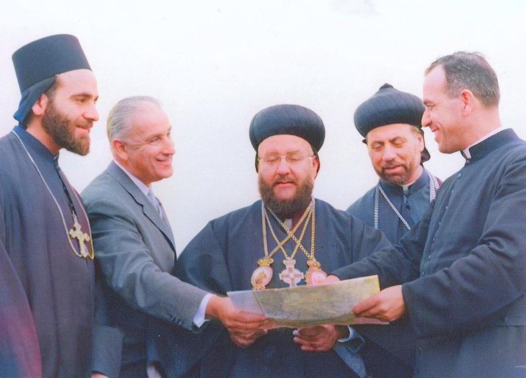Patriarch Yacoub III welcomed to Sherbrooke, 1960